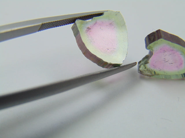 9.50ct Watermelon Tourmaline Pair 12x11mm