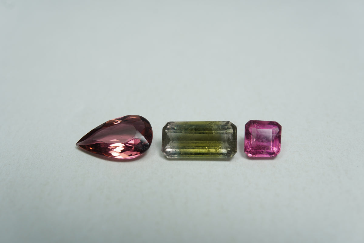 2.12ct Tourmaline mix 8.5x4mm / 9x5mm / 4mm
