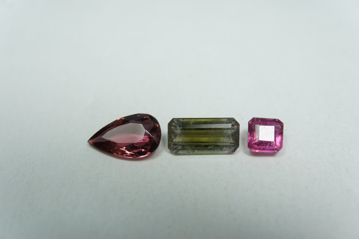 2.12ct Tourmaline mix 8.5x4mm / 9x5mm / 4mm