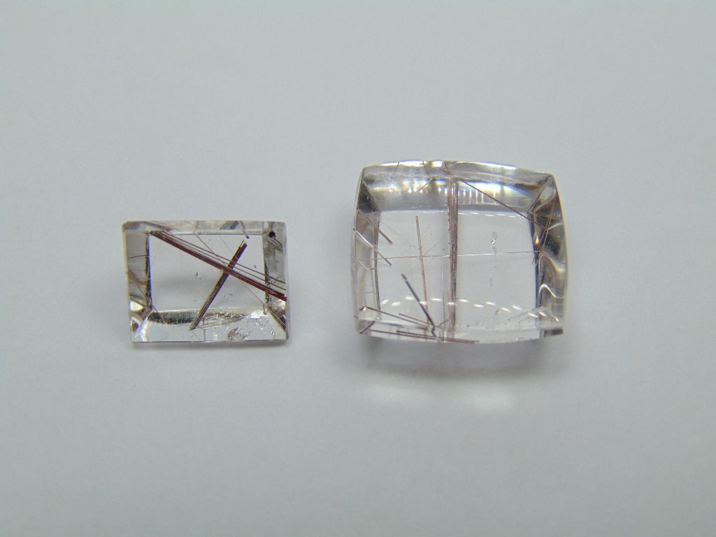 16.20ct Quartz Inclusion 12x8mm 15x14mm