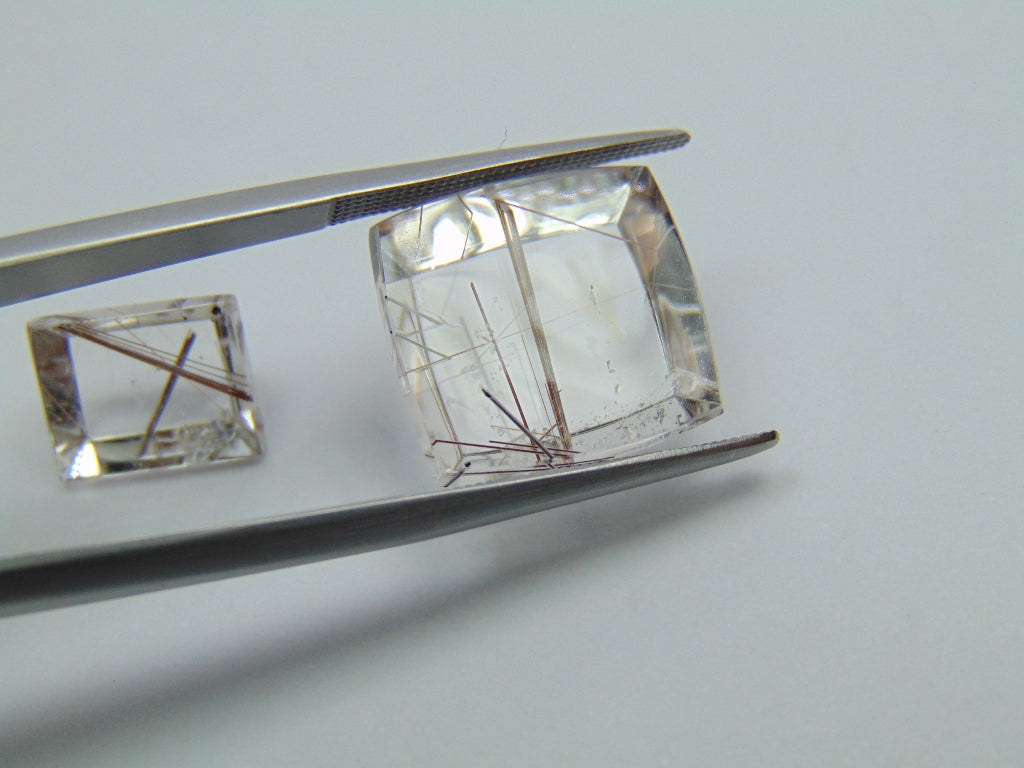 16.20ct Quartz Inclusion 12x8mm 15x14mm