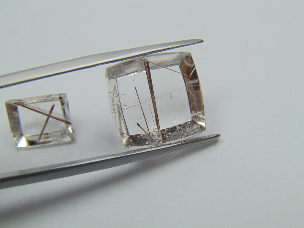 16.20ct Quartz Inclusion 12x8mm 15x14mm