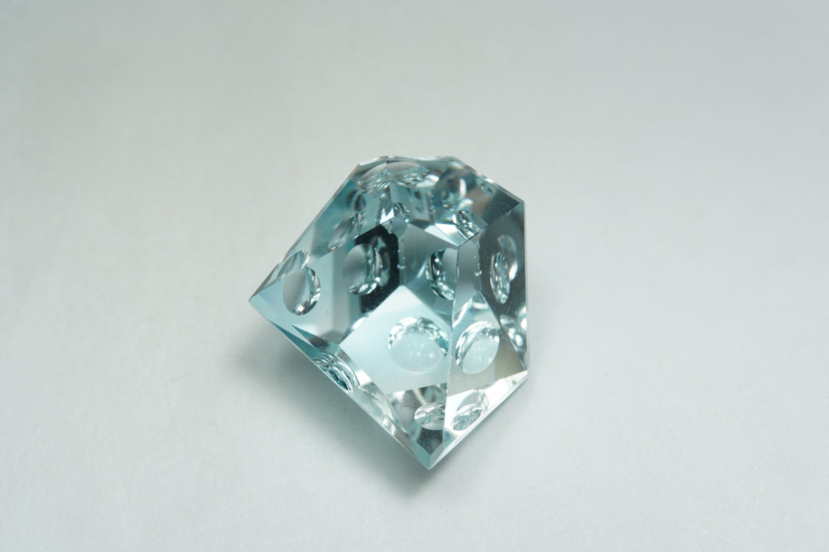 43.80ct Natural color Topaz bubbles 25x22mm