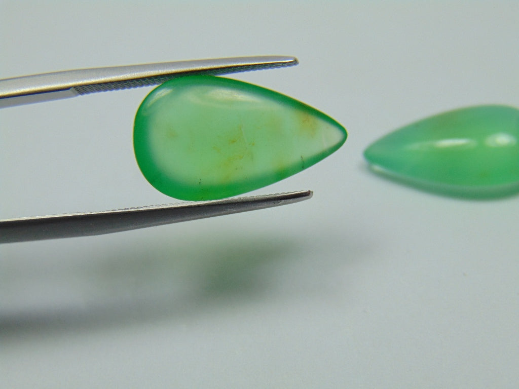 11.75ct Chrysoprase Cabochon 18x10mm