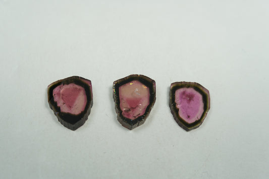 10.45ct Watermelon tourmaline 13x10mm / 12.5x10mm / 12x10mm