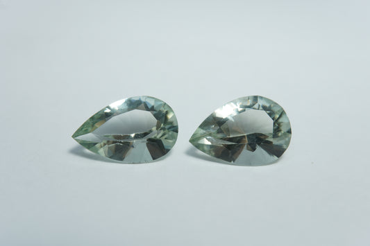 9.55ct Prasiolite pair 15x10mm