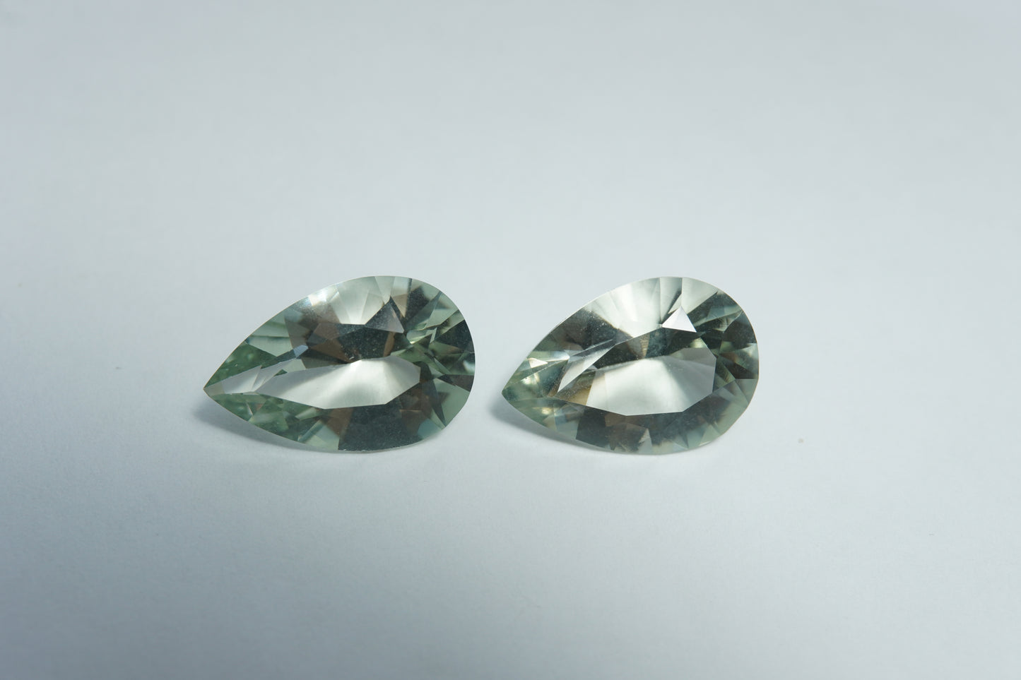 9.55ct Prasiolite pair 15x10mm