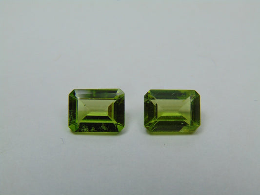 3.05ct Peridot Pair 8x6mm