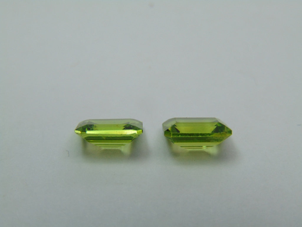 3.05ct Peridot Pair 8x6mm