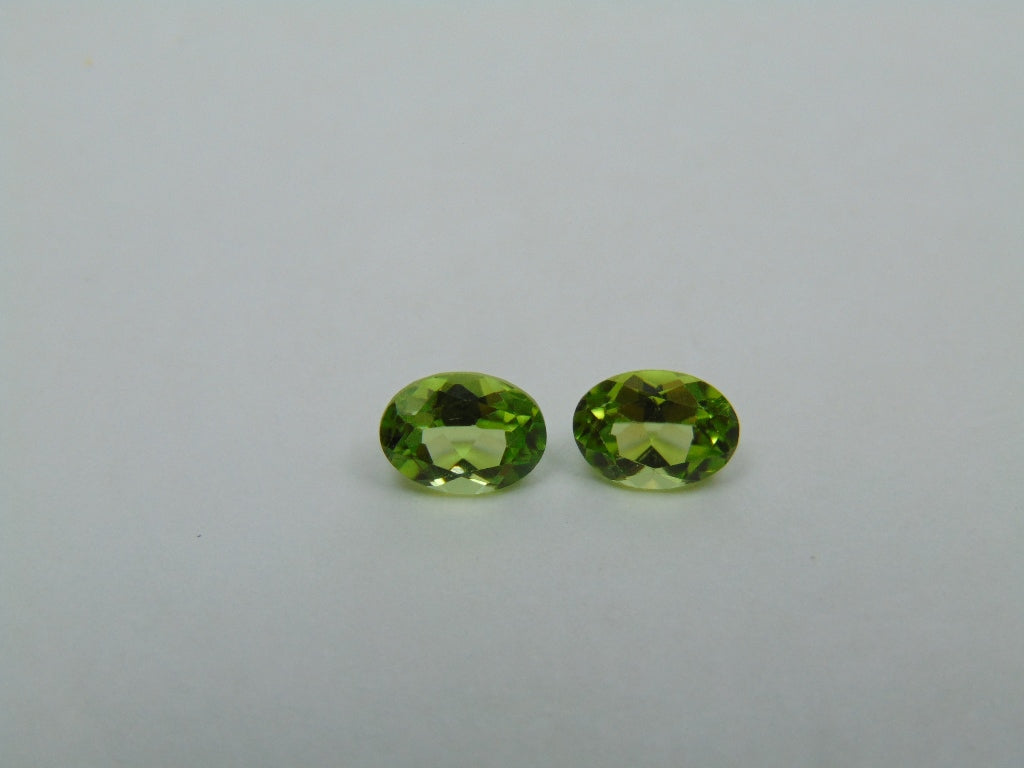 1.90ct Peridot Pair 7x5mm