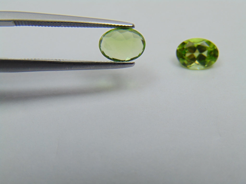 1.90ct Peridot Pair 7x5mm