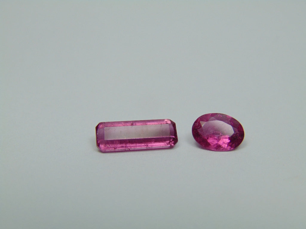 2.30ct Rubellite 12x4mm 8x6mm