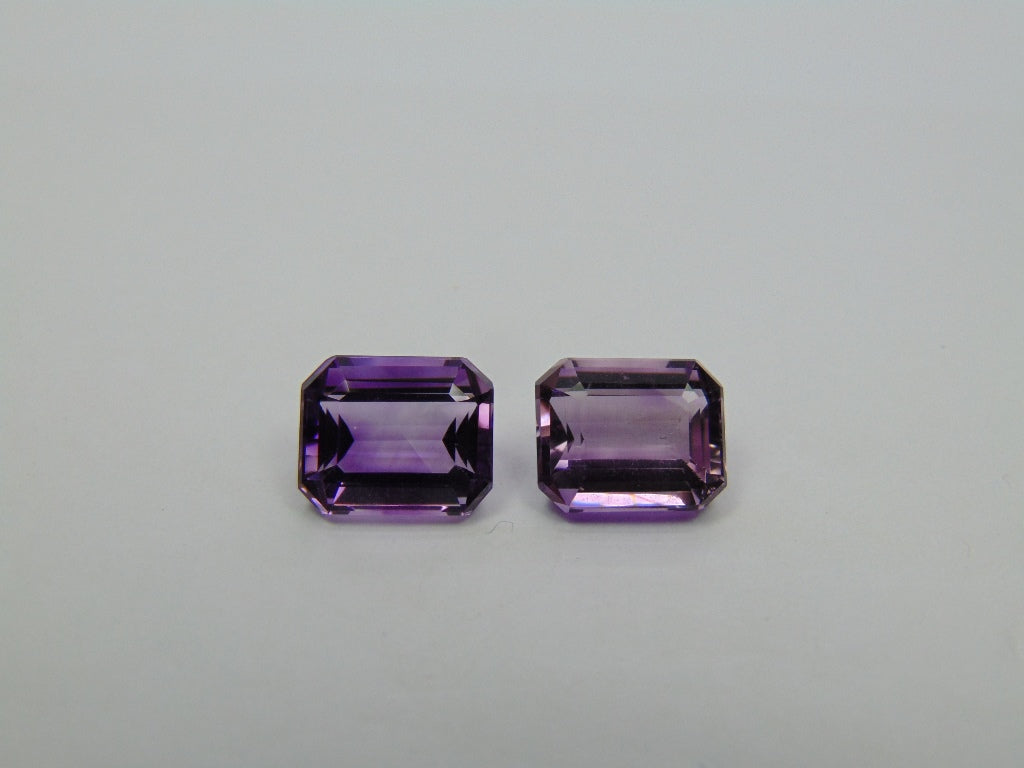 9.25ct Amethyst Pair 11x9mm