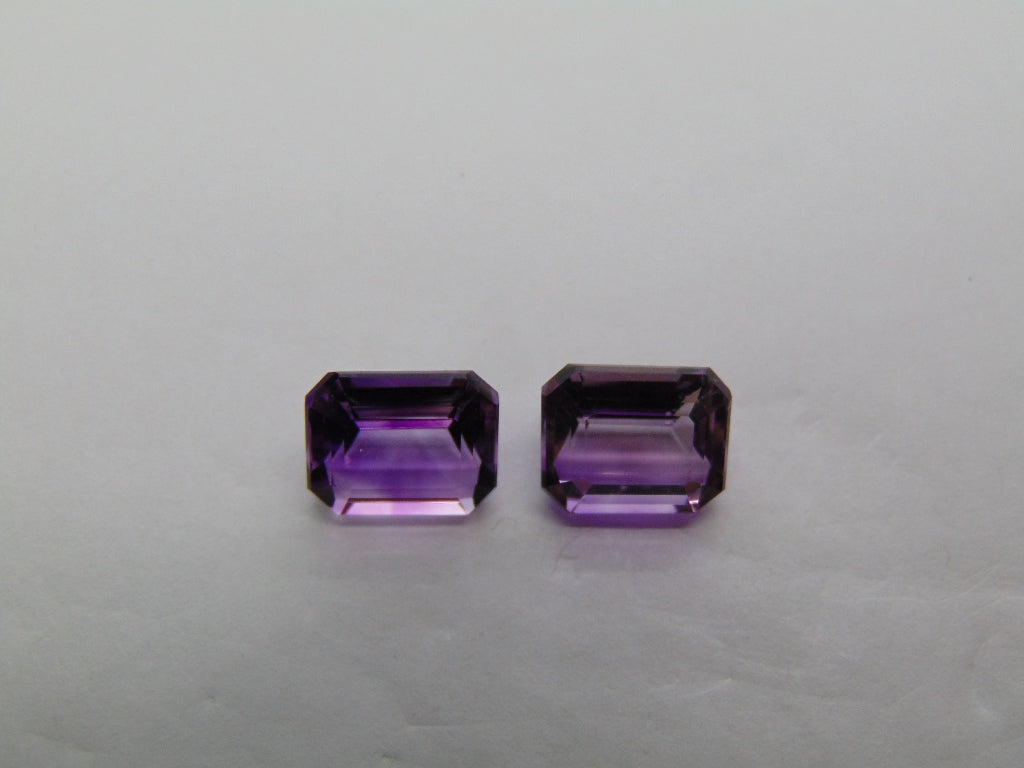 9.25ct Amethyst Pair 11x9mm