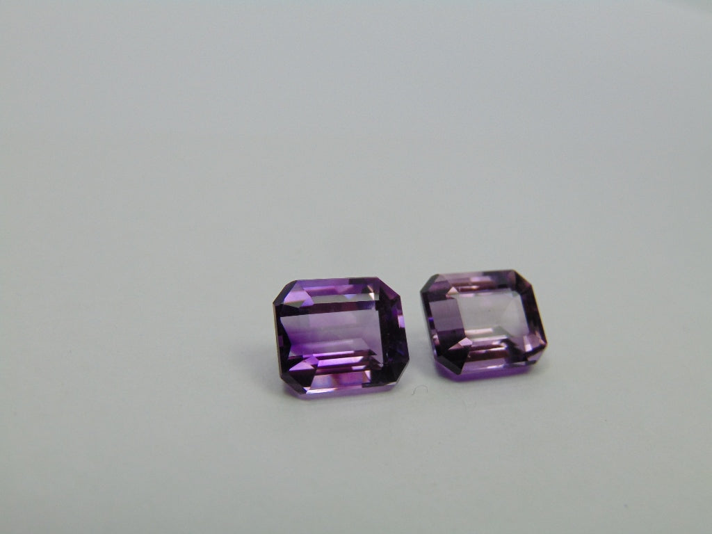 9.25ct Amethyst Pair 11x9mm