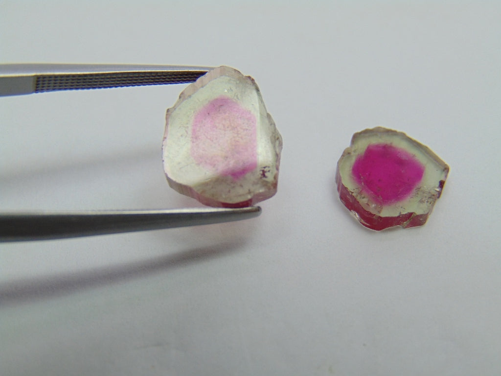 7.15ct Watermelon Tourmaline 13x11 11x10mm