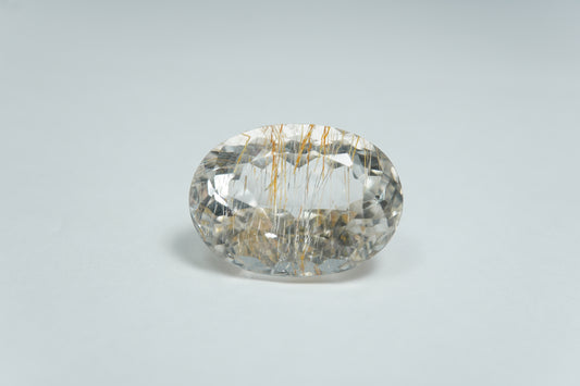 21.81ct Topaz With Golden Rutile 19x14mm