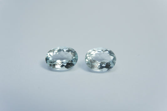 3.60ct Aquamarines 9x7mm