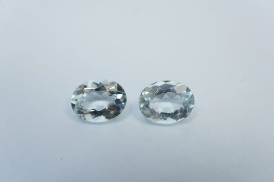 3.60ct Aquamarines 9x7mm