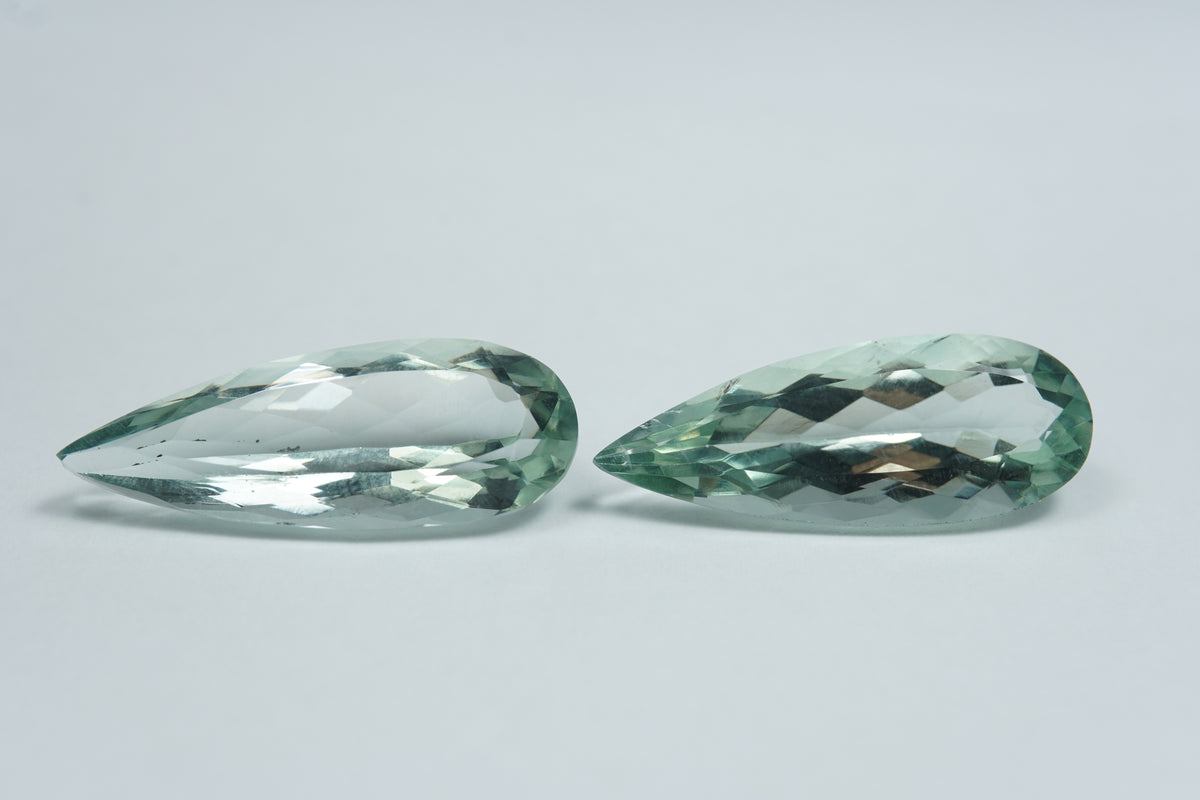 19.70ct Prasiolite pair 26x10.5mm