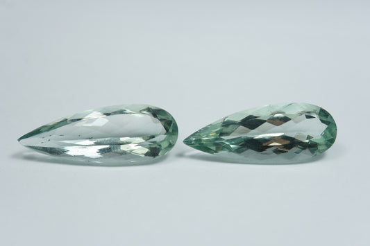 19.70ct Prasiolite pair 26x10.5mm