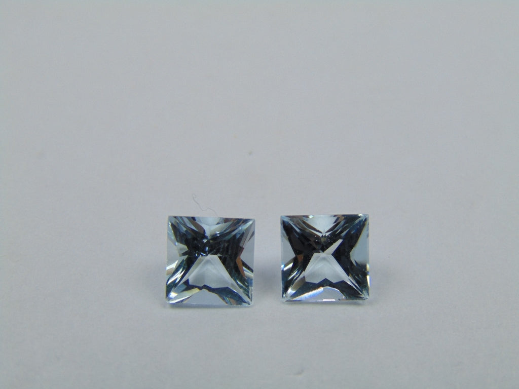 2.05ct Aquamarine Pair 6mm