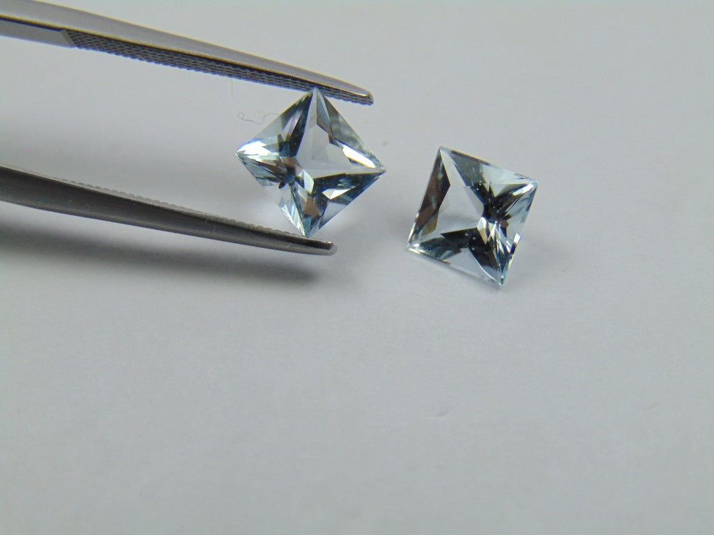 2.05ct Aquamarine Pair 6mm