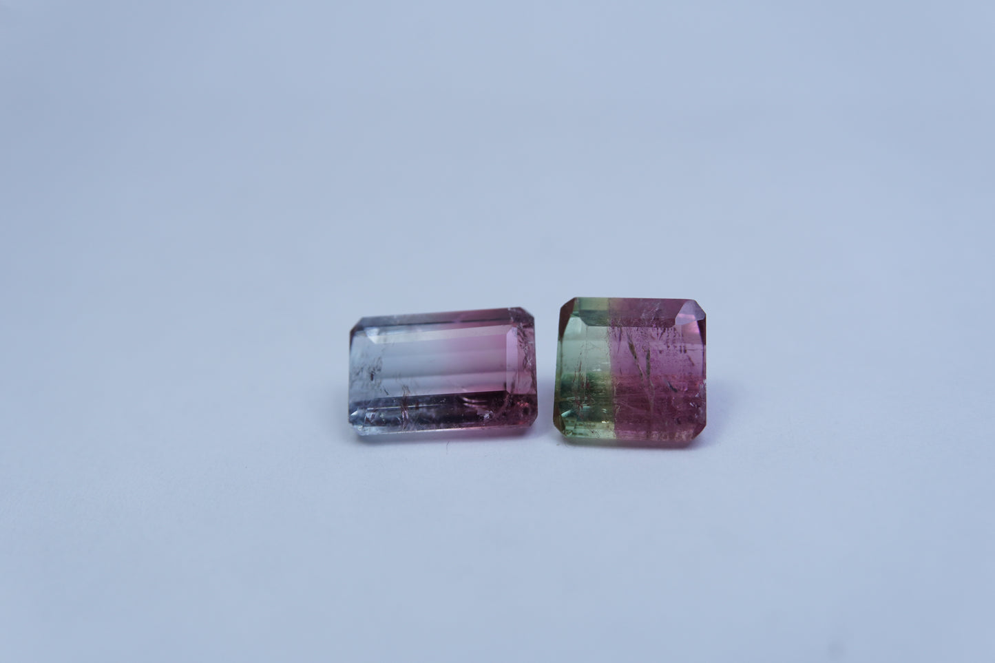 4.15ct Tourmaline bicolor 9x6mm / 7mm
