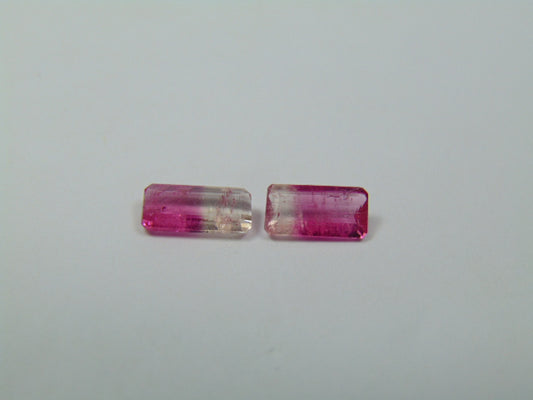 1.33ct Tourmaline Bicolor 8x4mm 7.5x4mm