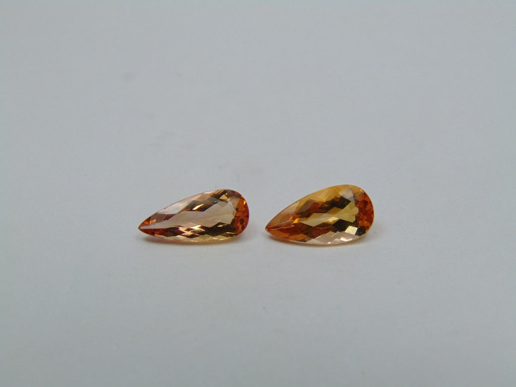 2.44ct Imperial Topaz 10x5mm 10x4mm