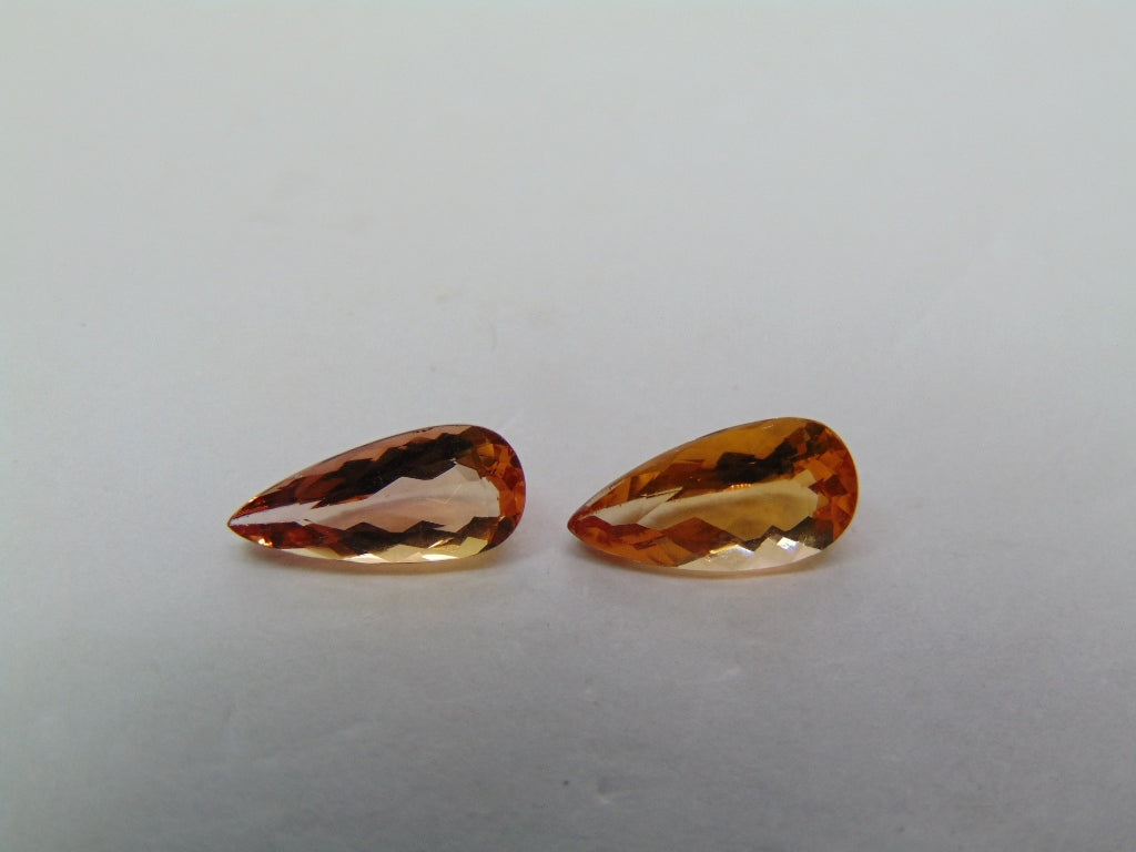 2.44ct Imperial Topaz 10x5mm 10x4mm