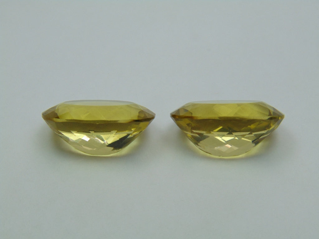 35.70ct Green Gold Pair 21x16mm