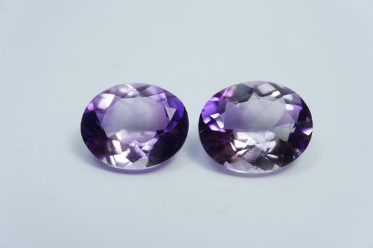 9.30ct Amethyst bicolor 12x10mm / 13x10.5mm
