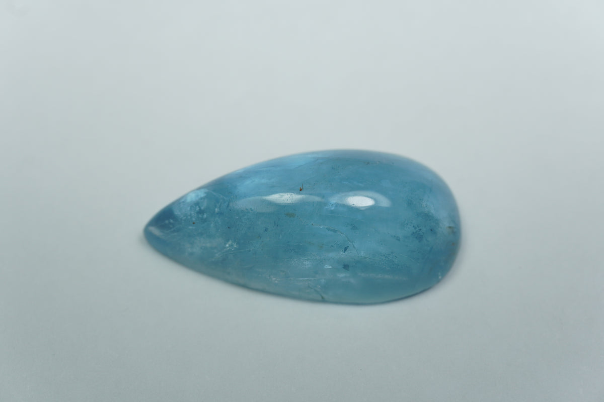 17.35ct Aquamarine cabochon 25x13mm