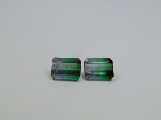 6.55ct Tourmaline Bicolor Pair 10x7.5mm