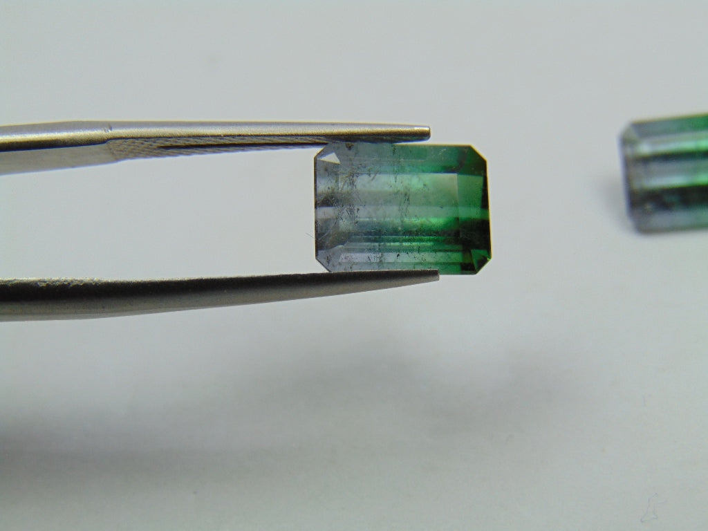 6.55ct Tourmaline Bicolor Pair 10x7.5mm