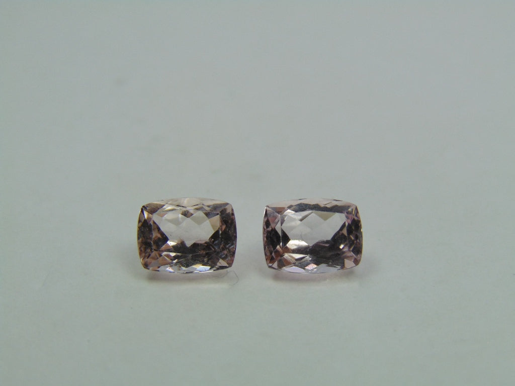 3.50ct Morganite Pair 8x6mm