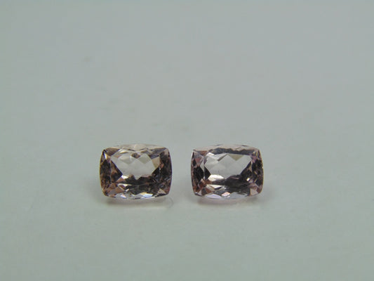 3.50ct Morganite Pair 8x6mm