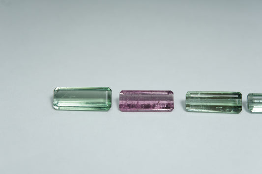 5.68ct Tourmaline mix 12x5mm / 12x4.5mm / 11.5x4.5mm / 11.5x4mm