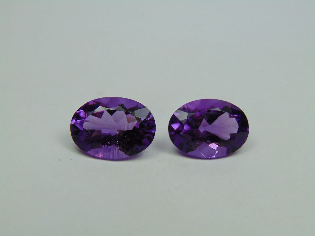 9.95ct Amethyst Bicolor Pair 13x10mm