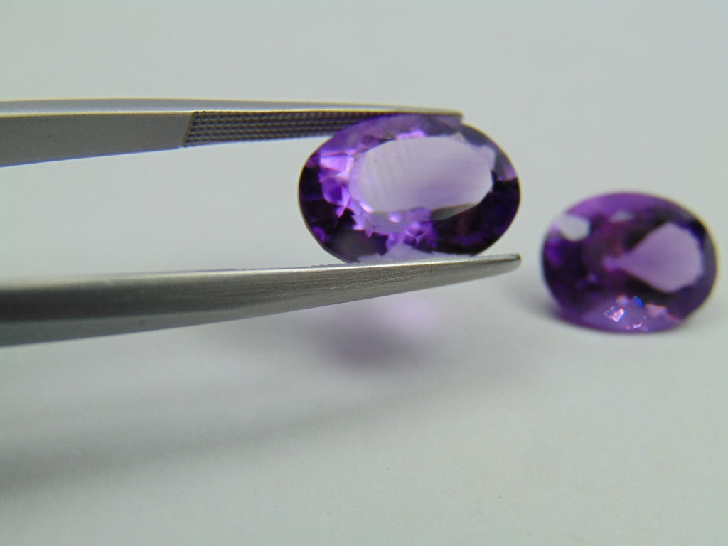 9.95ct Amethyst Bicolor Pair 13x10mm