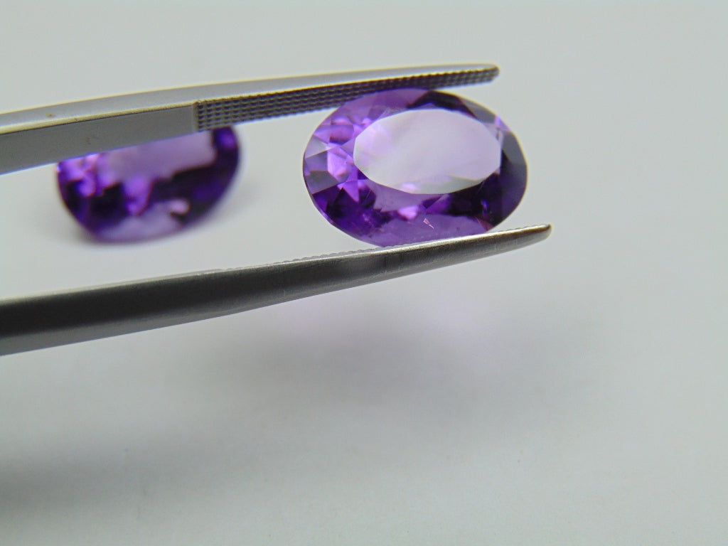 9.95ct Amethyst Bicolor Pair 13x10mm