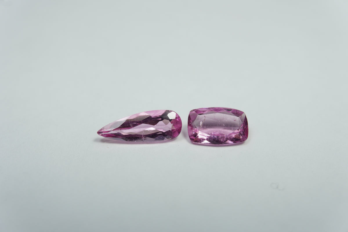 1.27ct Tourmaline pink 10x4mm / 7x5mm