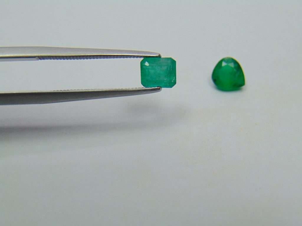 1.18ct Emerald 5x4mm 5x6mm
