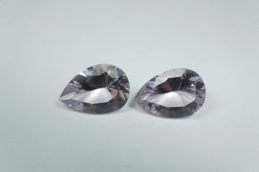 6.65ct Amethyst rose france pair 12x9mm