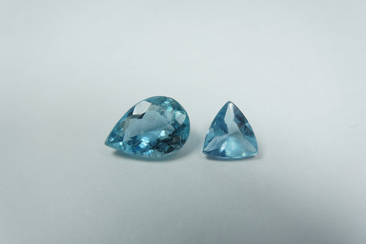 2.90ct Aquamarines 11x8mm / 7mm