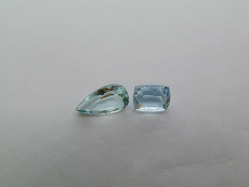 2.50ct Aquamarine 10x6mm 7x6mm