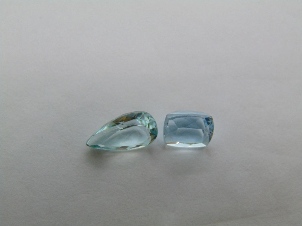 2.50ct Aquamarine 10x6mm 7x6mm