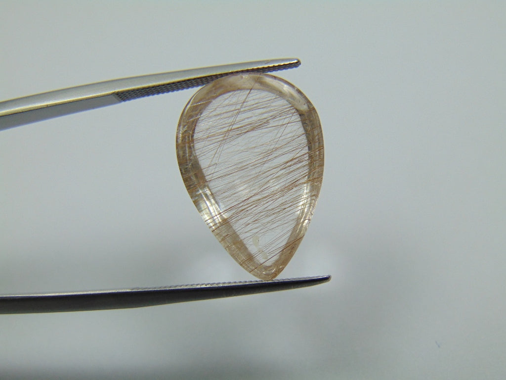 13ct Quartz Inclusion Cabochon 20x9mm