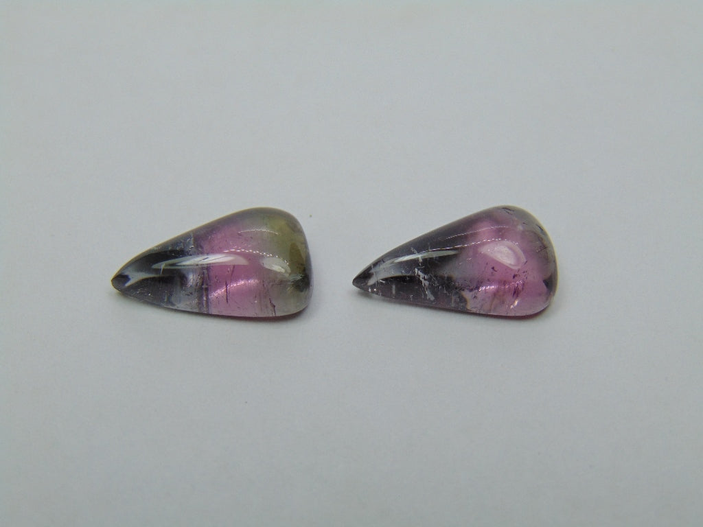 7.75ct Tourmaline Bicolor Pair 14x8mm